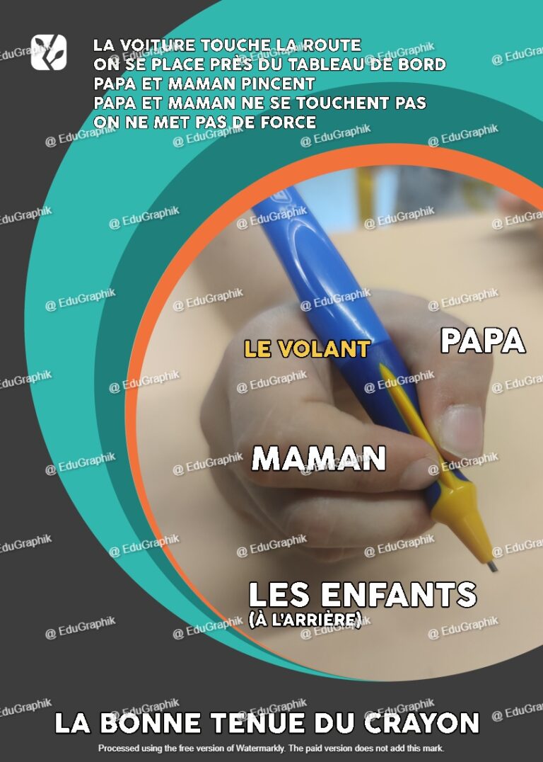 Bonne tenue du crayon