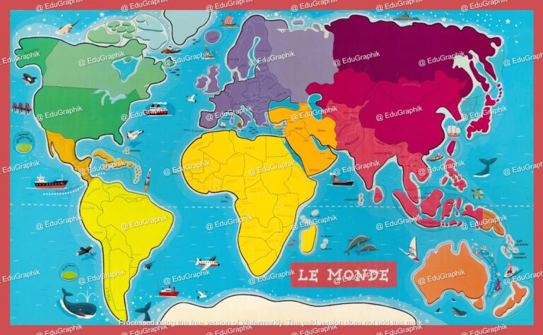 Carte du monde planishpere puzzle JANOD Sous Main scaled