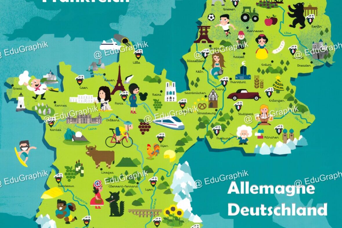 France Allemagne OFAJ Mobilklasse Banderole porte carte scaled