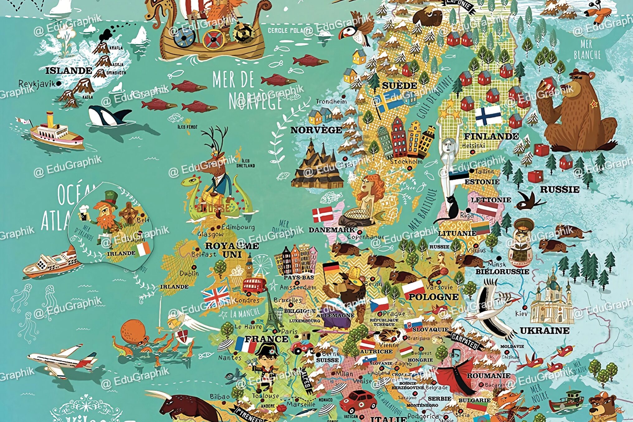 Carte de l Europe puzzle Vilac PS
