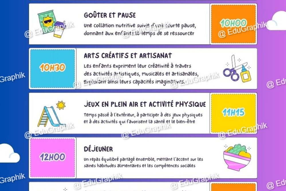 Une journee type en maternelle