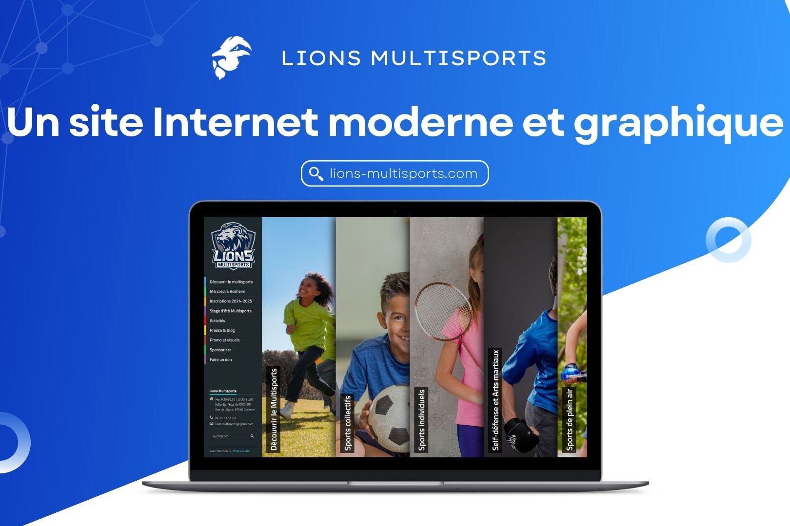 Lions Multisports Site Internet presentation