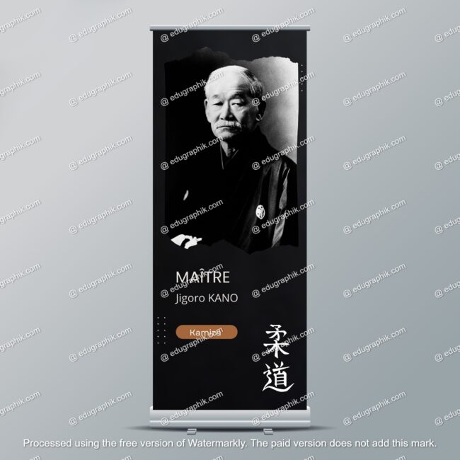 Roll up Kakemono Judo Jigoro Kano Edugraphik.com 