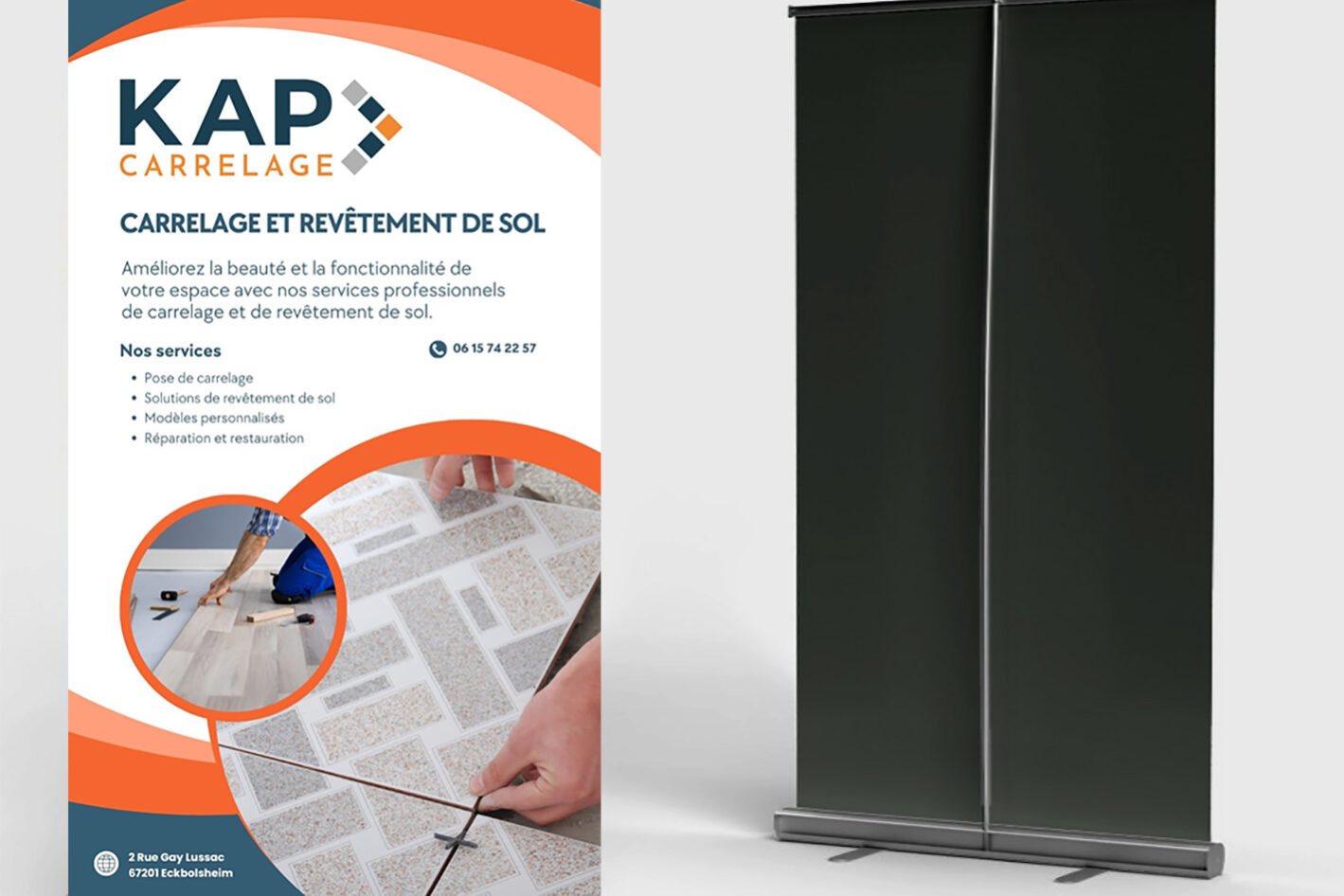 Roll up Kap Carrelage visuel