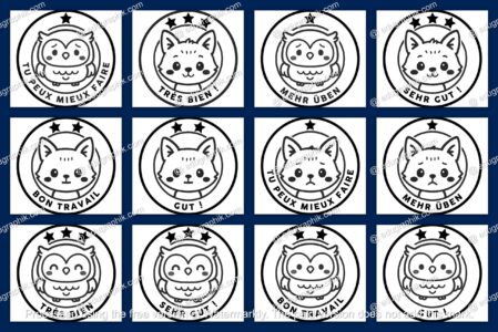 Edugraphik tampons chouettes renards