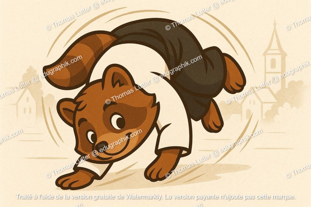 Aikido Tanuki Mascotte Jeunes Thomas Lutter INPI Filigrane 03