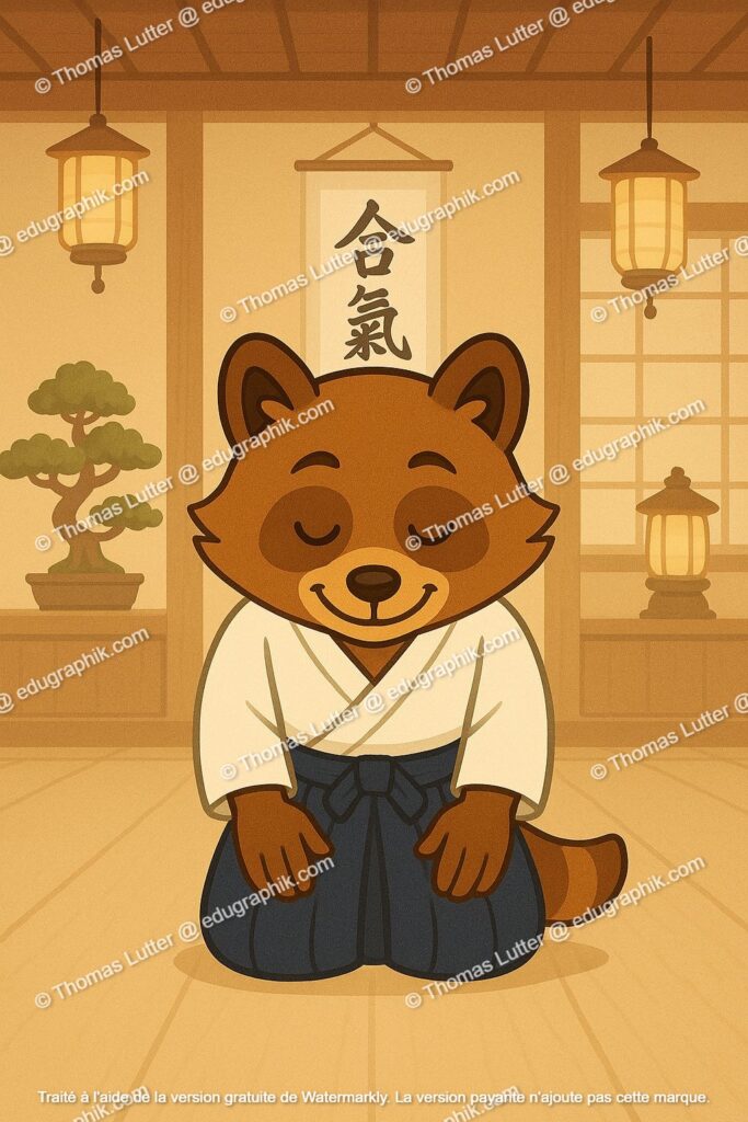 Aikido Tanuki Mascotte Jeunes Thomas Lutter INPI Filigrane 06