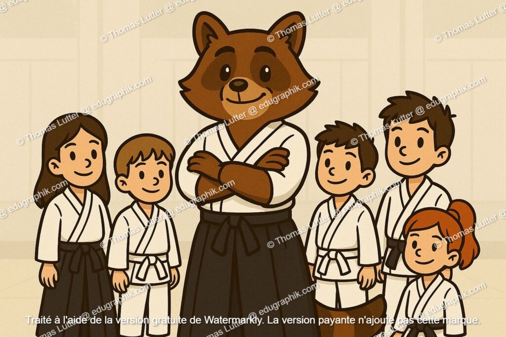 Aikido Tanuki Mascotte Jeunes Thomas Lutter INPI Filigrane 12