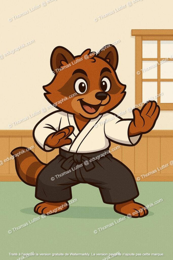 Aikido Tanuki Mascotte Jeunes Thomas Lutter INPI Filigrane 17