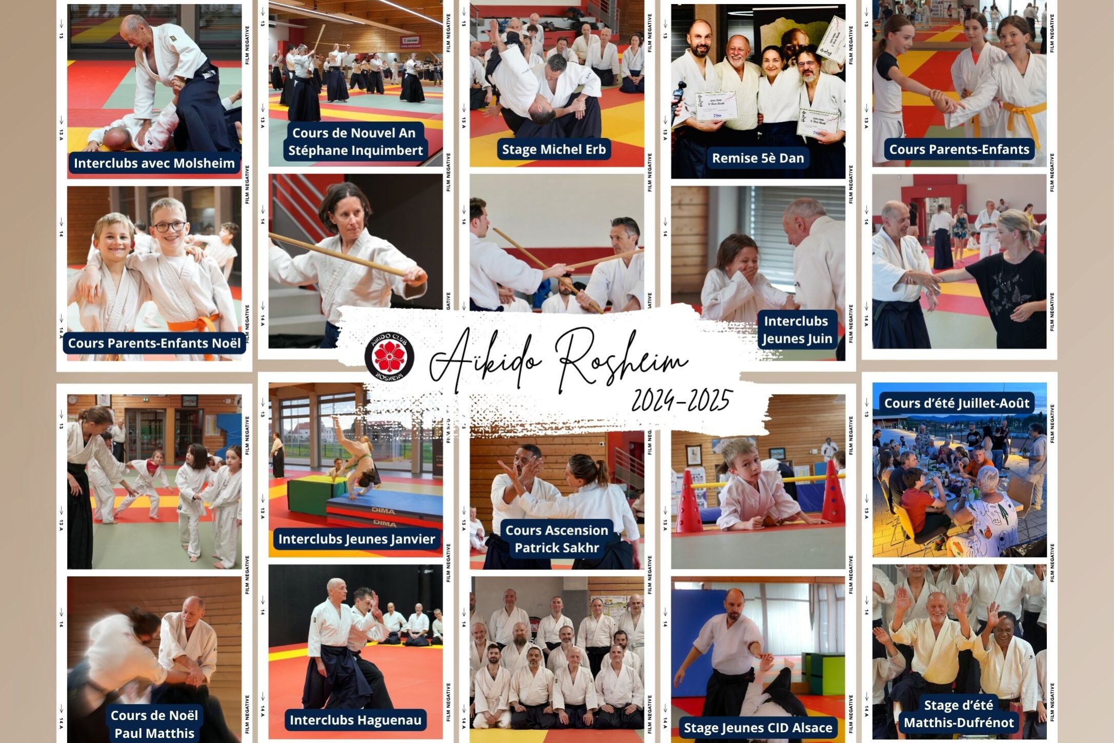 2024 2025 Aïkido Rosheim Panneau photo collage