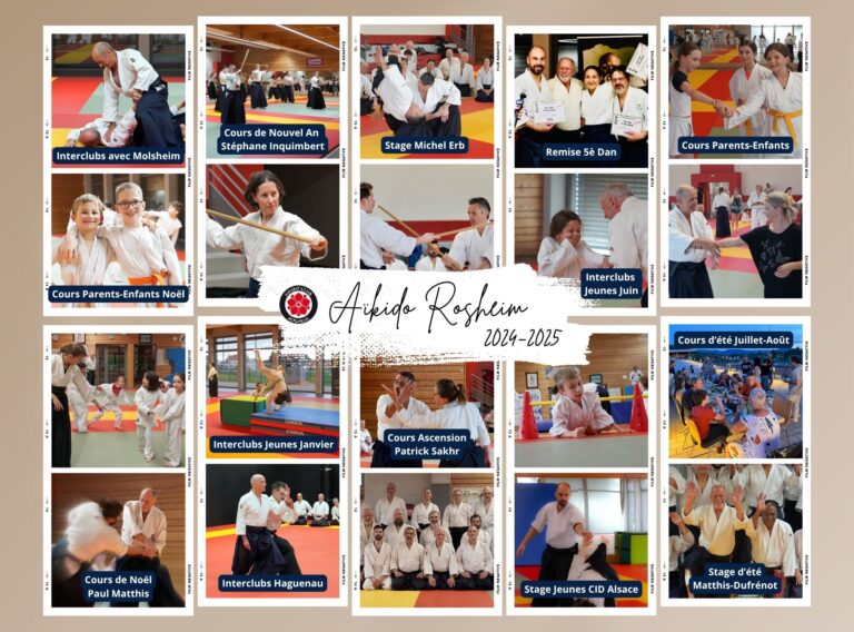2024 2025 Aïkido Rosheim Panneau photo collage